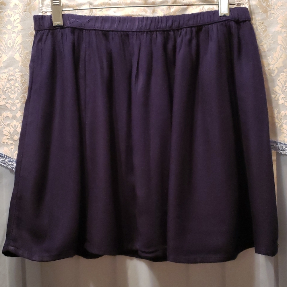 GAP NAVY RAYON MINI SKIRT ELASTIC WAIST SZ XS